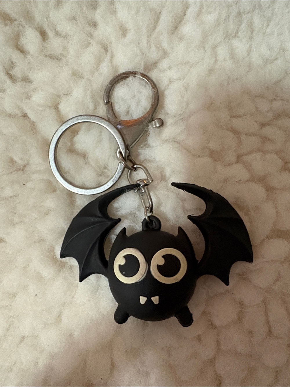Cute Bat Keychain in Black
